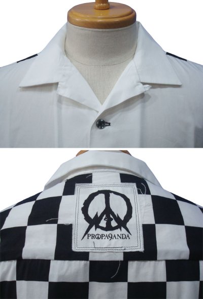 画像2: PROPA9ANDA プロパガンダ VICTOR CHECKER S/Sシャツ WHT