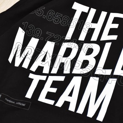 画像3: Marbles マーブルズ "THE MARBLES TEAM" 16oz ビッグシルエットパーカー BLK