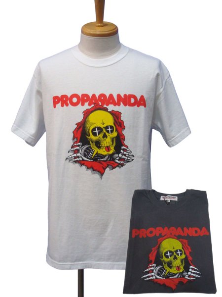画像1: PROPA9ANDA プロパガンダ × MAD MOUSE COMIC マッドマウスコミック PEKE-PERO SKULL Tシャツ (1)
